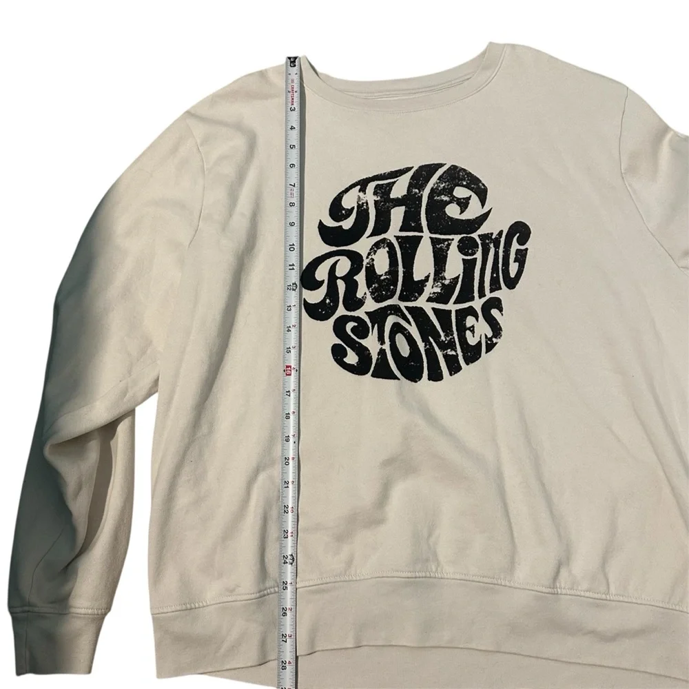 The‎ Rolling Stones Crewneck Sweatshirt XL Black And White Circle Logo